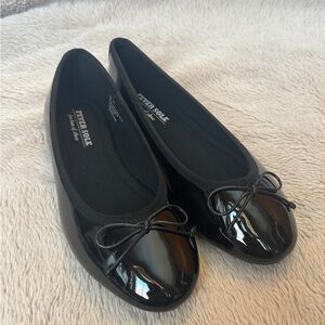 Shiny Black Patent Ballet Flats